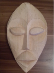Anja Sichardt 2013: Afrikanische Maske, feiner geschnitzt