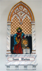 Andreas Rentsch 2003: Gedenktafel mit gotischem Stuck