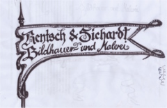Andreas Rentsch 2015: Firmenlogo der Rentsch & Sichardt Bildhauerkunst und Malerei GbR, erste Fassung