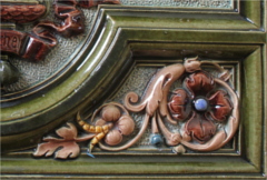 Ofenkachel, Dornröschen, Endzustand, Detailansicht